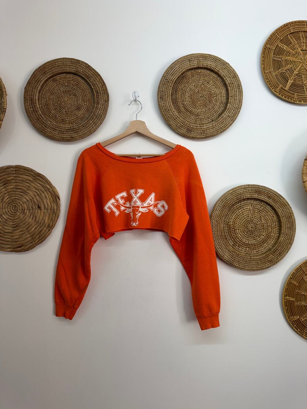 Vintage Texas Longhorns Cut Off Cropped Sweatshirt XL